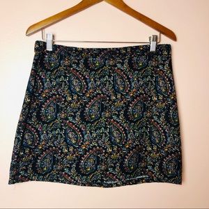 Velvet Paisley Mini Skirt (3 for $15)